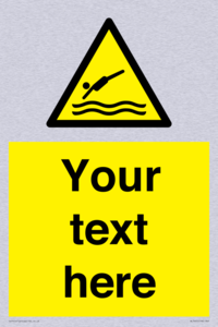 Custom Warning diving area